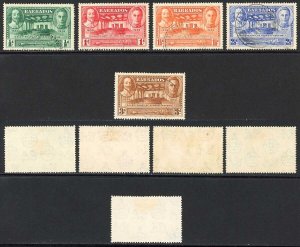 Barbados SG257/61 set (2 1/2d creased) Fine used Cat 15 pounds