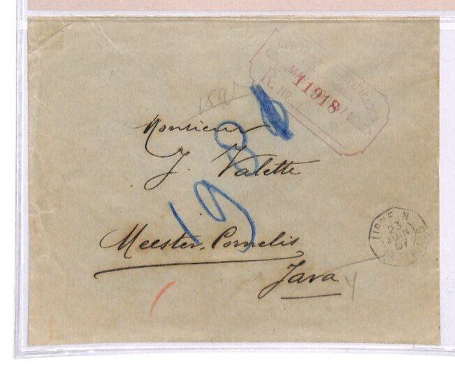 GUATEMALA Cover Reg. DUTCH EAST INDIES JAVA French *Ligne N* Salazie 1907 XD36
