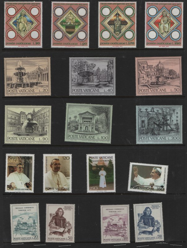 VATICAN CITY, MNH COLLECTION   7 STOCK SHEETS   LOOK