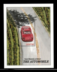 Lesotho 2000 - Ferrari / Car  - Souvenir Stamp Sheet - Scott #1256 - MNH