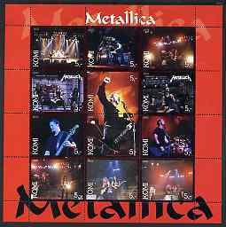 KOMI - 2003  - Metallica - Perf 12v Sheet - Mint Never Hinged-Private Issue