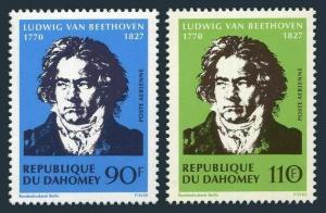 Dahomey C129-C130,MNH.Michel 437-438. Ludwig van Beethoven,composer,1970.