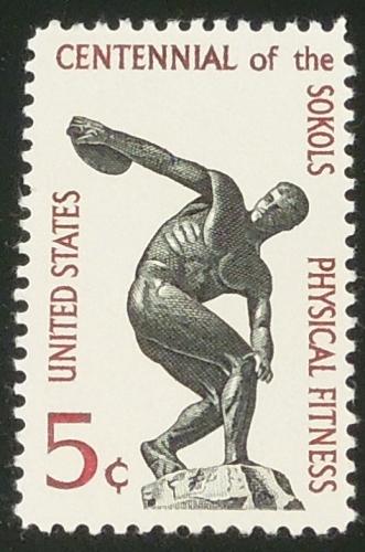 1965 5c Physical Fitness Sokol Centennial Scott 1262 Mint NH