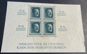 GERMANY # B104--MINT/HINGED*--SOUVENIR SHEET--SEMI-POSTAL--1937