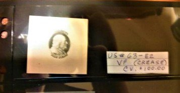 US #63-E2 VF CREAS CV $100.00