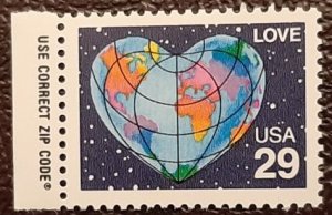 US Scott # 2535; 29c Love issue from 1991; MNH, og;  XF/Superb