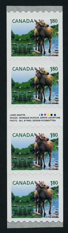 Canada 2509i Gutter strip/Inscription MNH Moose, Baby Animal