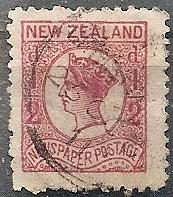 NEW ZEALAND P3 USED 1875 Newspaper Stamp