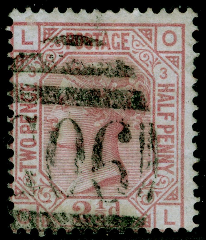 SG139, 2½d rosy mauve plate 3, USED. Cat £175. WMK ANCHOR. OL