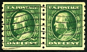 U.S. #392 USED PAIR WITH APS CERT