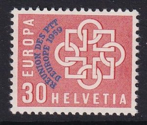 Switzerland  #376  MNH 1959  Europa 30c overprinted