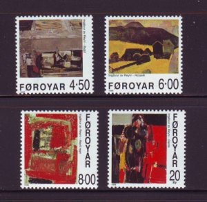 Faroe Islands Sc 364-7 1999 Paintings stamp set mint NH