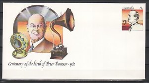 Australia, 1982 issue. Singer Peter Dawson, Postal Envelope. ^