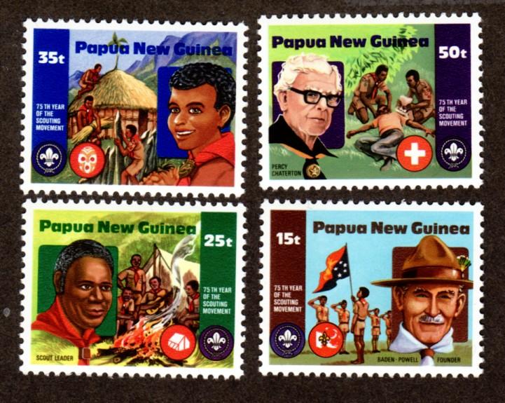 Papua New Guinea 554-557 Mint NH MNH Boy Scout Anniversary!