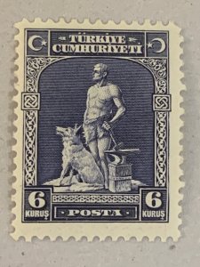 Turkey 1929 6k Blacksmith and Wolf, unused. Scott 679, CV $25.00. Isfila 1208