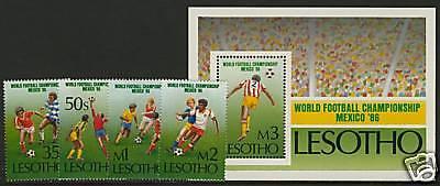 Lesotho 521-5 MNH Sports, Football, World Cup Soccer