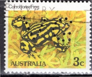 Australia; 1982: Sc. # 785: Used Single Stamp w/Perfins