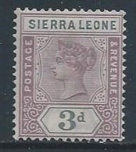 Sierra Leone #39 Mint No Gum 3p Queen Victoria