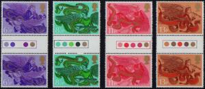 GB TRAFFIC LIGHT G/PAIRS (16a) Sg993-Sg996 1975, CHRISTMAS, ANGELS. Mint (NH)