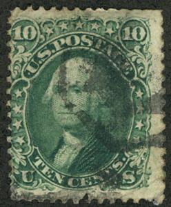 US #68 SCV $55.00 F/VF used, nice lighter cancel, bold color, VERY NICE STAMP...