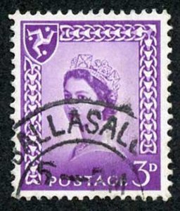 IOM SG2a 3d Deep Lilac on Chalky Paper Fine used cat from 6.50 pounds