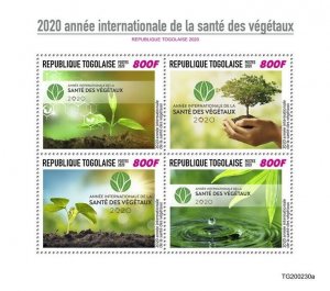 Togo Plants Stamps 2020 MNH International Yr of Plant Health Flora Nature 4v M/S