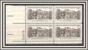 US Plate Block #1081 Wheatland MNH