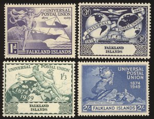 FALKLAND ISLANDS Sc 103-06 VF/Mint VLH - 1949 UPU Issue Complete Set
