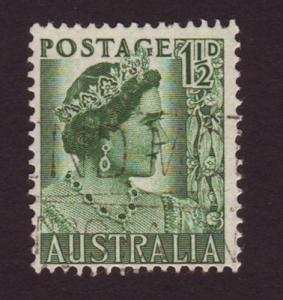 Australia 1950 Sc#230, SG#236 1-1/2d Queen, Queens, USED