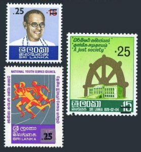 Sri Lanka 541-543, MNH. Michel 489-491. S.W.R.D. Bandaranaike; Parliament, 1979.