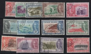 Cayman Is 1950 ¼d - 10s set of 13 very fine used cds sg135-47 cat £65