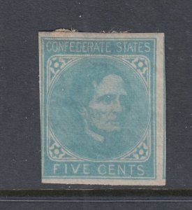 US Confederate States 10c Jefferson Davis (No Gum) cv$22.00