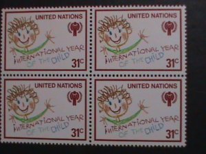 ​UNITED NATION-1979-SC#311-INTL. YEAR OF THE CHILD -OFFICE NY MNH BLOCK VF