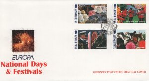 Guernsey 1998 FDC Sc 636-639 National Holidays, Festivals EUROPA