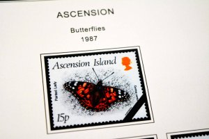 COLOR PRINTED ASCENSION ISLAND 1922-1999 STAMP ALBUM PAGES (104 illustr. pages)