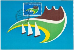 63801 - SAN MARINO - POSTAL HISTORY: MAXIMUM CARD 1974 BOATS-