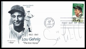 1989 Lou Gehrig The Iron Horse Sc 2417 Artmaster FDC signed Jose Castillo (2D