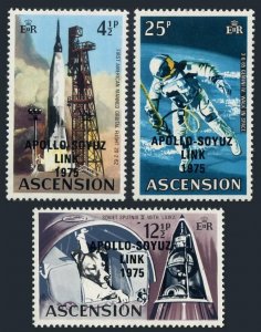 Ascension 189-191, MNH. Michel 189-191. APOLLO-SOYUZ LINK 1975.