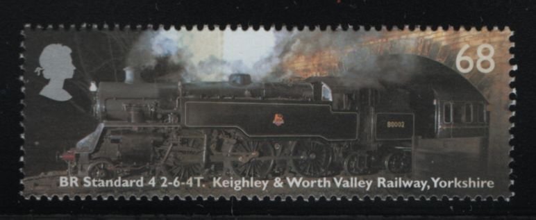 Great Britain 2004 MNH Sc 2177 68p BR Standard 4 2-6-4T, Keighley & Worth Val...