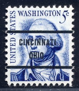 Cincinnati OH, 1283B-71 Bureau Precancel, 5¢ rev'sd Washington