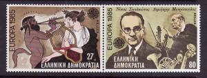 Greece-Sc#1518-19-unused NH Europa set-1985-