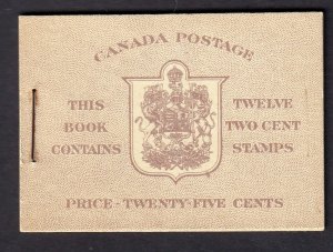 Canada 1942 - English Cover War issue  Booklet MNH # BK33a