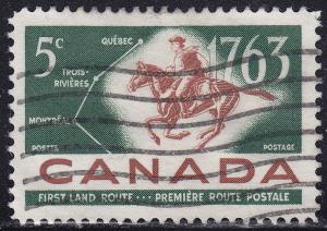 Canada 413 French-Canadian Pony Express 5¢ 1963