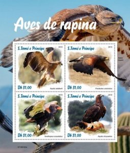 St Thomas - 2019 Birds of Prey - 4 Stamp Sheet - ST190102a