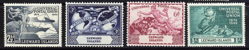 LEEWARD ISLANDS KG VI 1949 The U.P.U. 75th Anniversary Set SG 119 to SG 122 MINT 