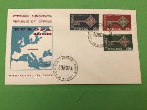 Cyprus 1968 Europa 68 First Day Cover Stamps Cover R42524