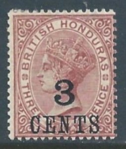 British Honduras #29 MH 3p Queen Victoria Surcharged - Wmk. 2