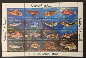 Libya 1983 #1107 S/S, Fish, MNH.