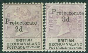 EDW1949SELL : BECHUANALAND 1888 Scott #61, 63 Both VF Mint Original Gum Cat $217