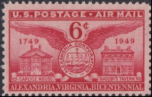 US C40 Airmail Alexandria Virginia 6c single (1 stamp) MNH 1949